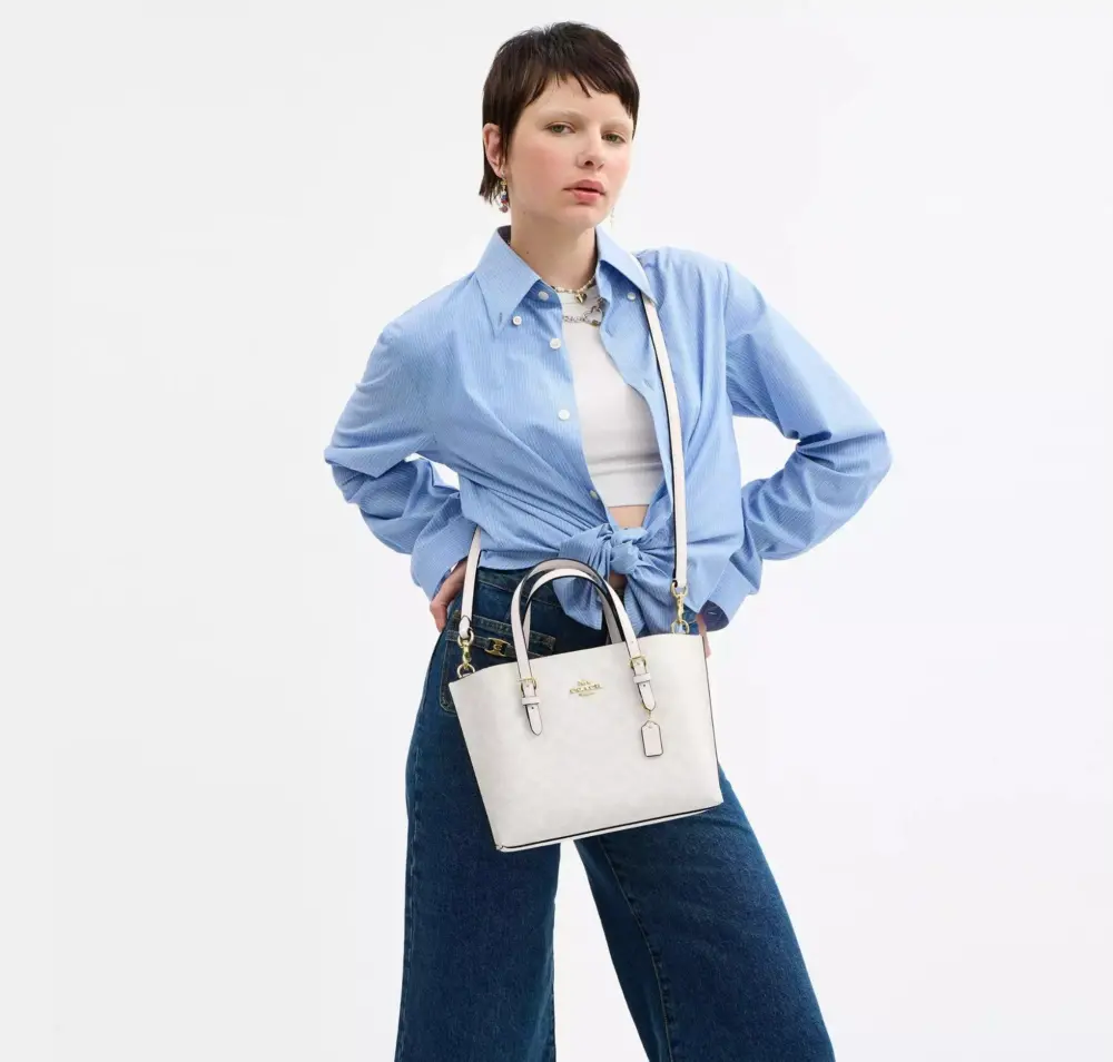 Túi Coach Tote Molly 25 ‘Chalk’ CV965-IMXU5 - Ảnh 3