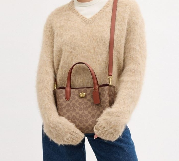 Túi Coach Willow Tote 24 ‘Tan’ C8562-B4XHG - Ảnh 3