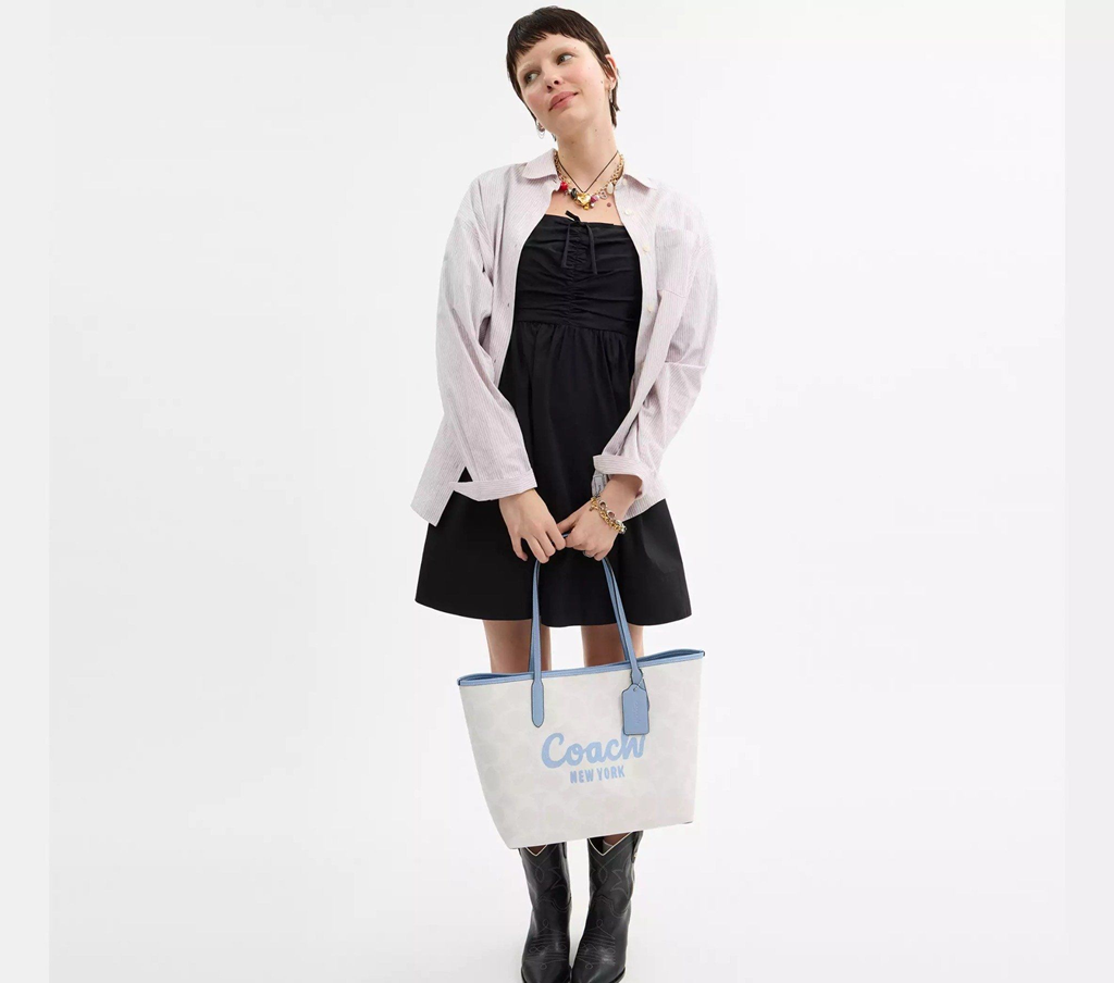 Alternative view of Túi Coach Tote City Graphic 'Grey Blue' CY705-SVXUI