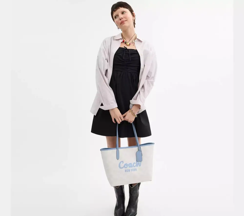 Alternative view of Túi Coach Tote City Graphic 'Grey Blue' CY705-SVXUI