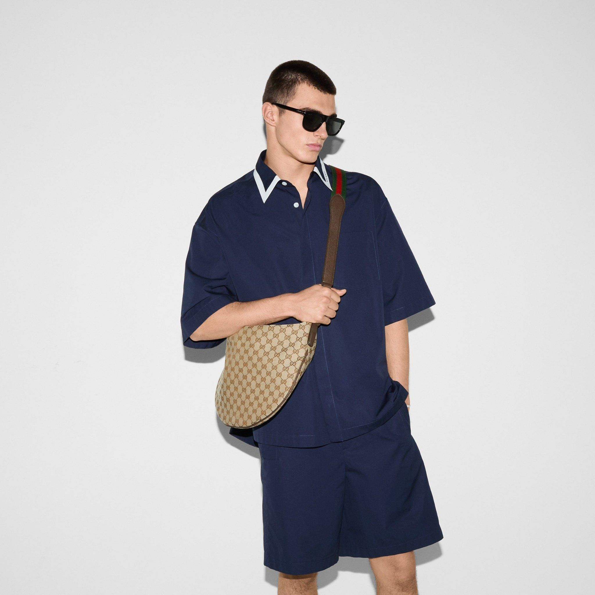 Túi Gucci B Medium Shoulder Bag ‘Beige’ 817420-FAD8Q-9760 - Ảnh 4