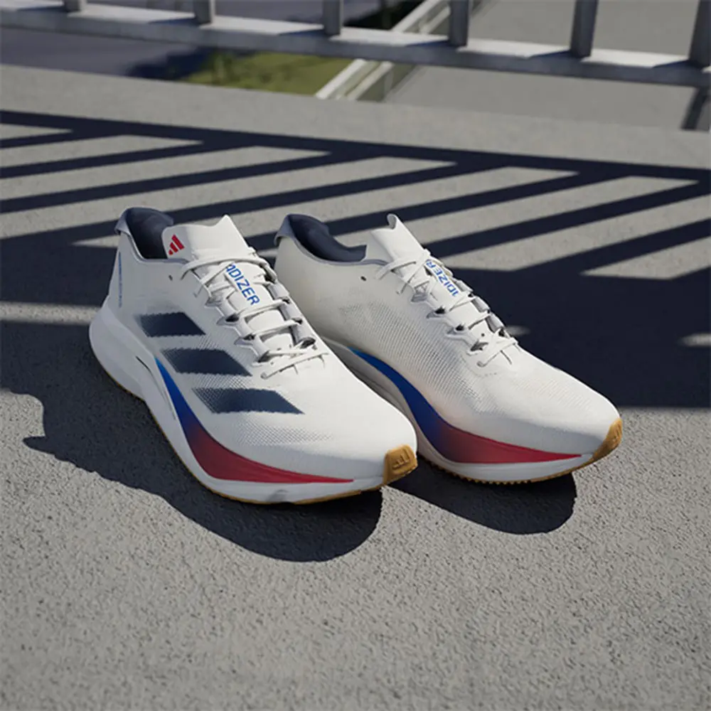 Alternative view of Giày Adidas Adizero Boston 12 'White Dark Blue Pure Ruby' JI4476