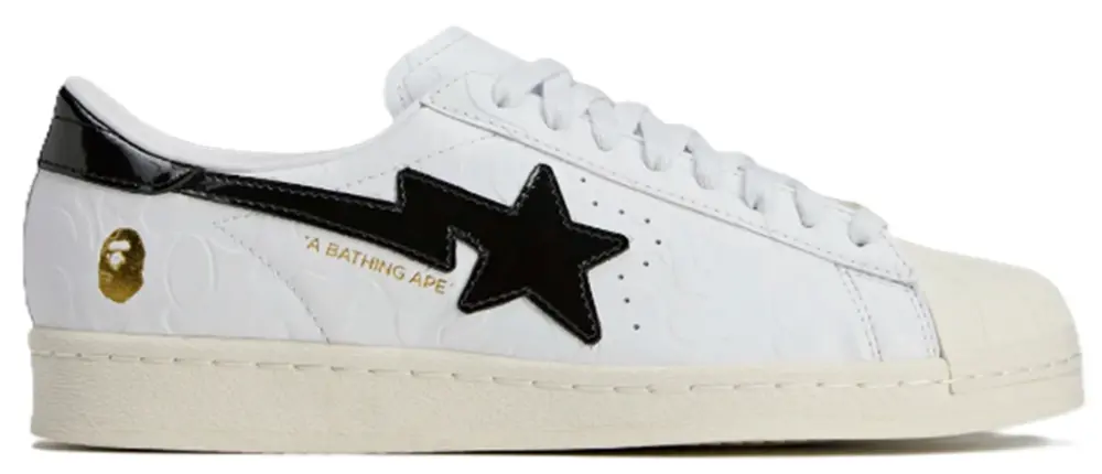 Giày Adidas x Bape Superstar Pack 'Cloud White' JR2701