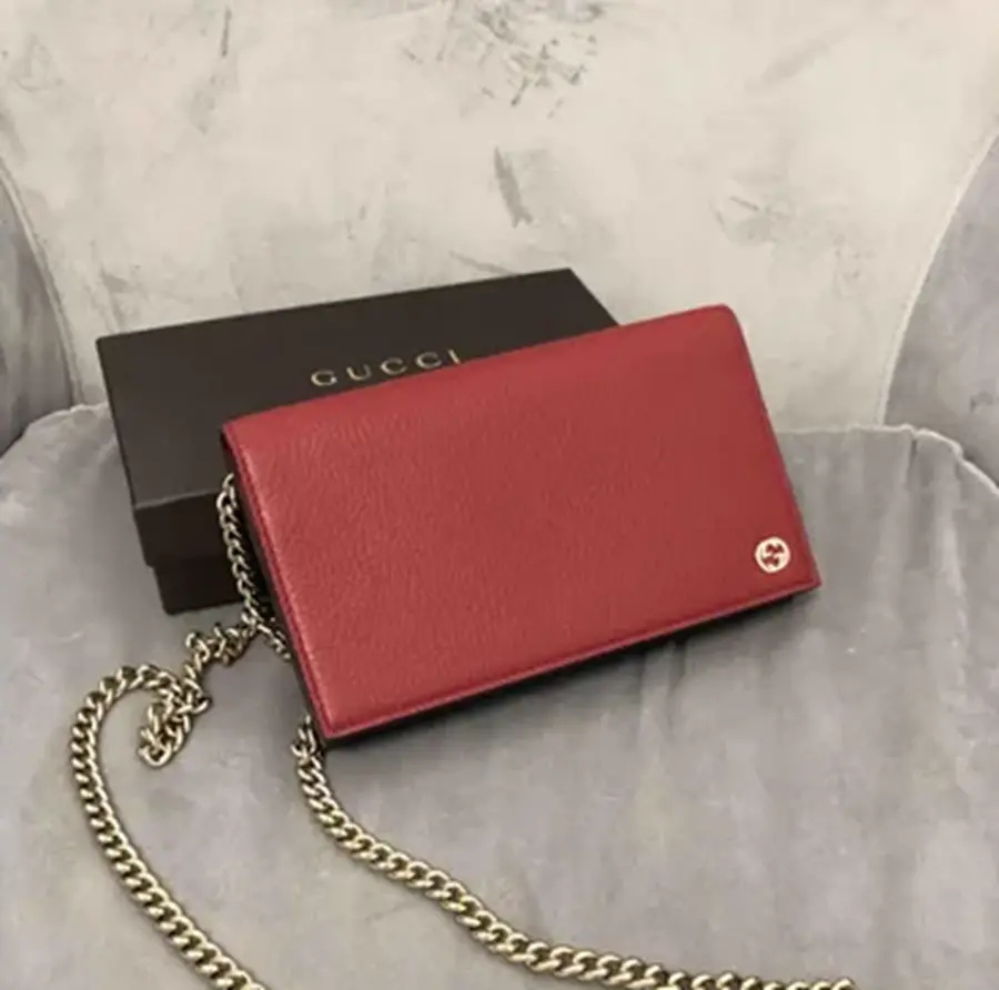 Túi Gucci GG Mini Chain Cross Bag ‘Red’ 466506-CAO0G-6420 - Ảnh 4