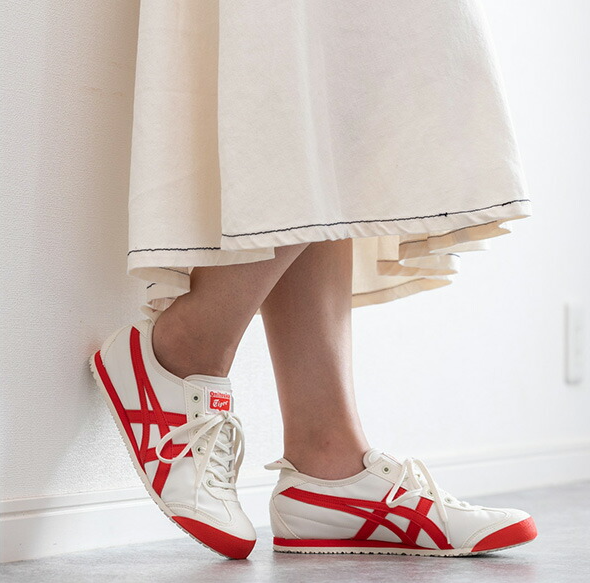 Giày Onitsuka Tiger Mexico 66 ‘Creamwhite Red’ 1183B497-101 - Ảnh 3