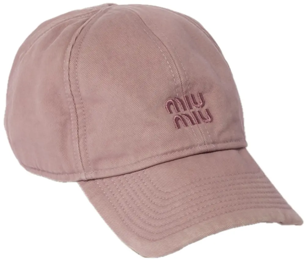 Mũ Miu Miu Drill Baseball Cap ‘Raspberry’ 5HC370-2CR2-F0590