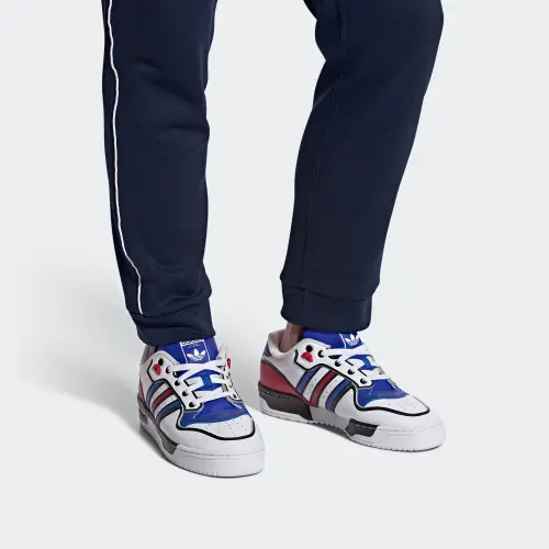 Alternative view of Giày Adidas Rivalry Low ‘White Blue Scarlet’ FY3120