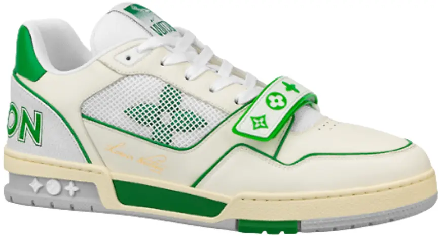 Giày Louis Vuitton LV Trainers 2021 ‘Green ‘ 1A98UX