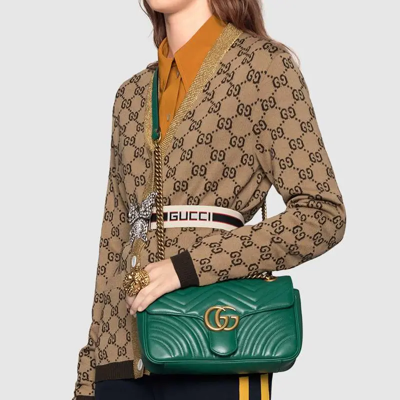 Túi Gucci GG Marmont ‘Green’ 443497-DTDIT-3120 - Ảnh 3