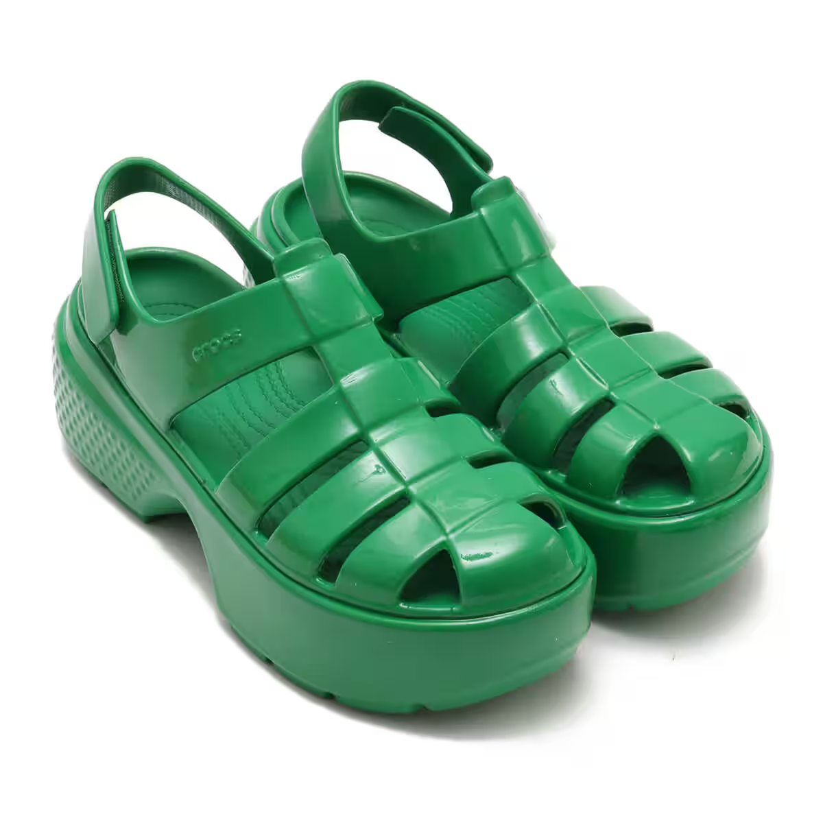 Dép Crocs Stomp Fisherman High Shine ‘Green Ivy’ 210057-3WH - Ảnh 6