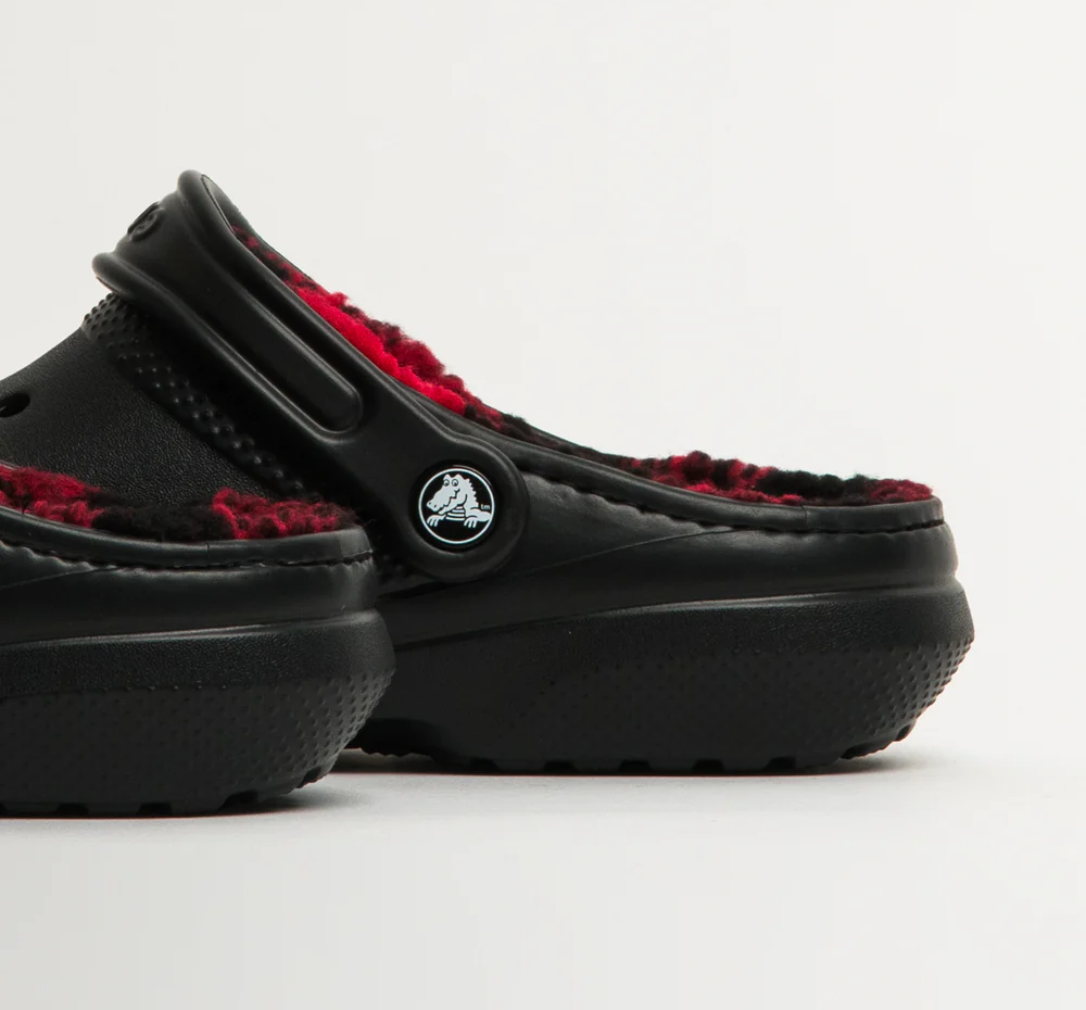 Dép Crocs Classic Lined Buff Check Clog ‘Black’ 210738-001 - Ảnh 3