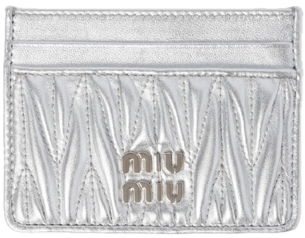 Ví Miu Miu Matelassé Card Holder ‘Silver’ 5MC076-AFPP-F0118