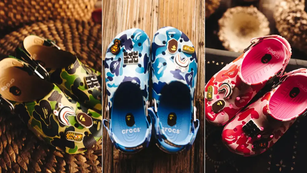 Alternative view of Dép Crocs Classic Clog x A Bathing Ape ABC ‘Camo Blue’ 209627-4TB