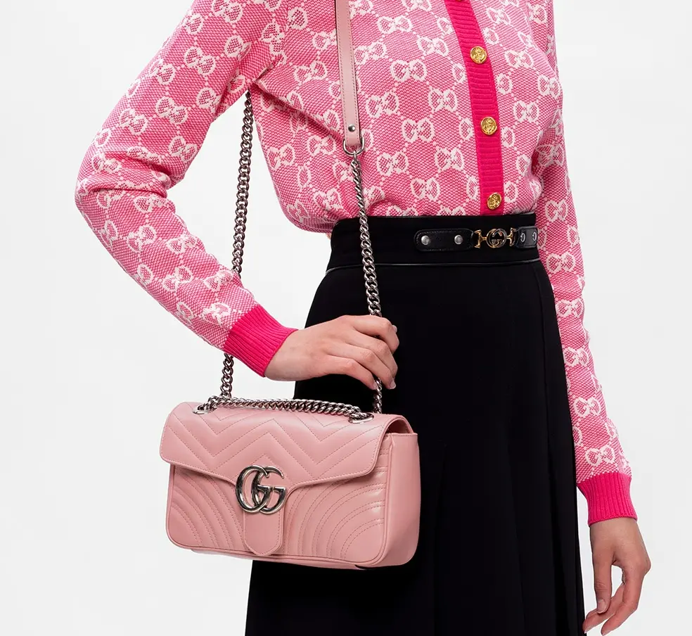 Túi Gucci GG Marmont Small Shoulder Bag Pink 443497-DTDIY-5815 - Ảnh 3
