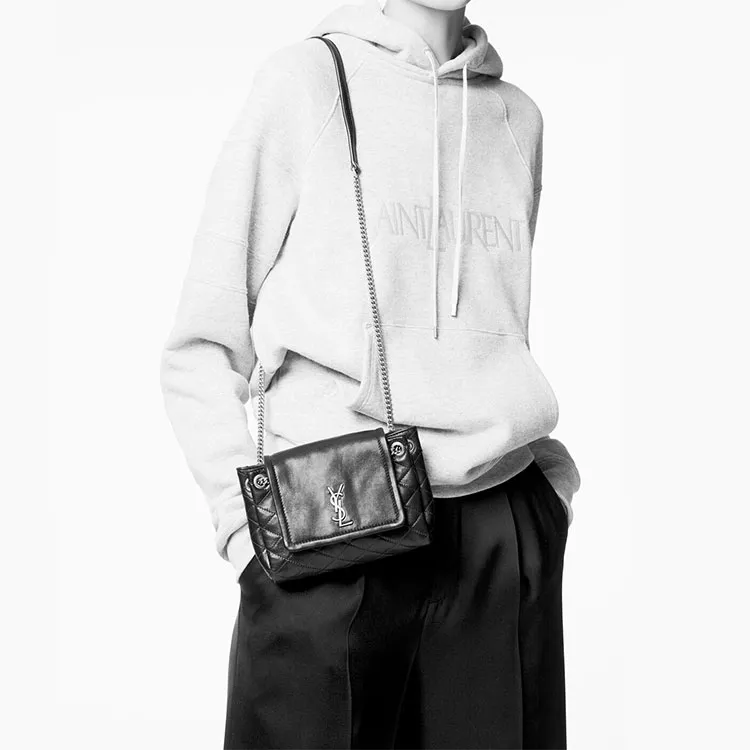 Túi Saint Laurent Mini Nolita ‘Blanc’ 6727381EL079207 - Ảnh 4