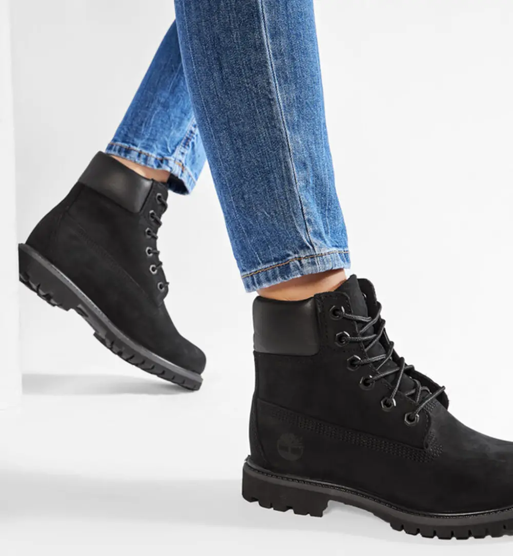 Alternative view of Giày Timberland Premium 6 Inch 'Black Nubuck' TB08658A0011