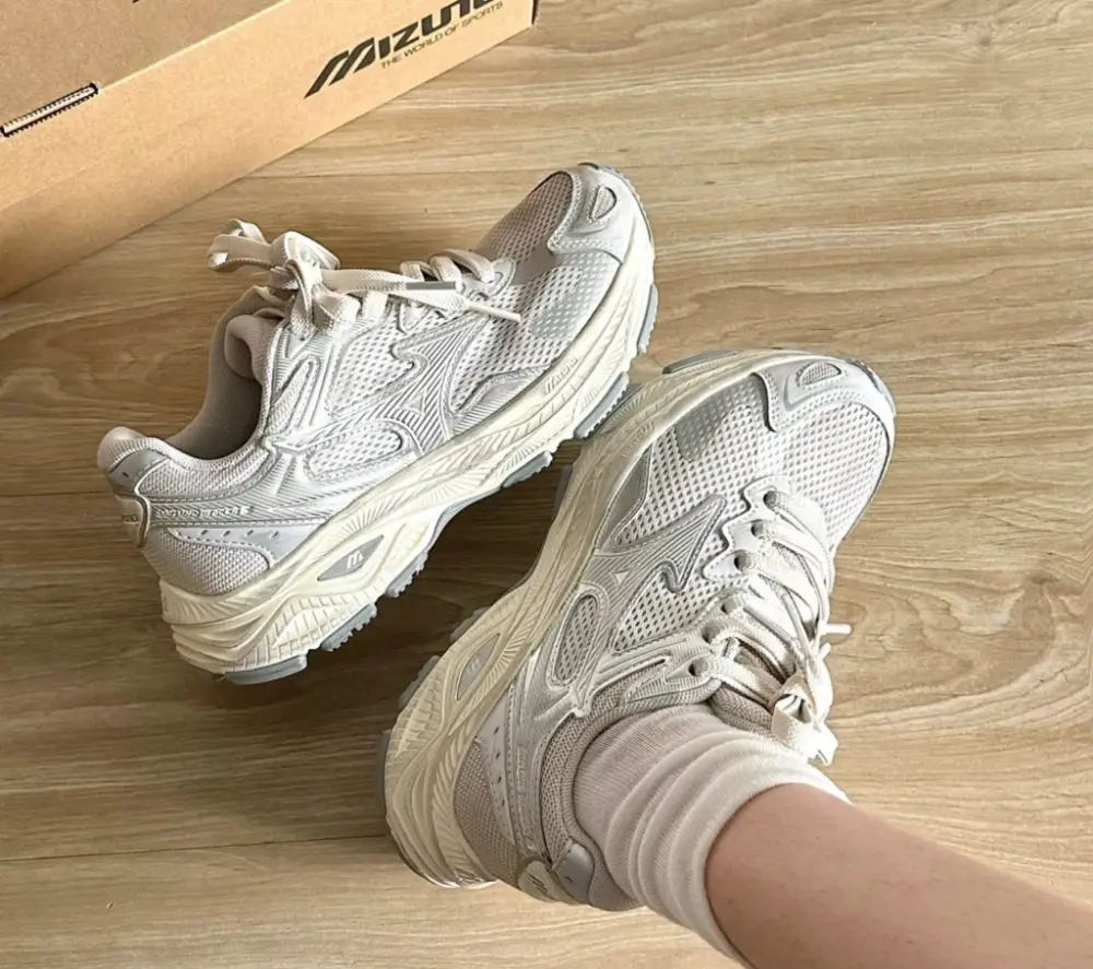 Giày Mizuno Racer S ‘White Metallic Silver’ D1GH223518 - Ảnh 5