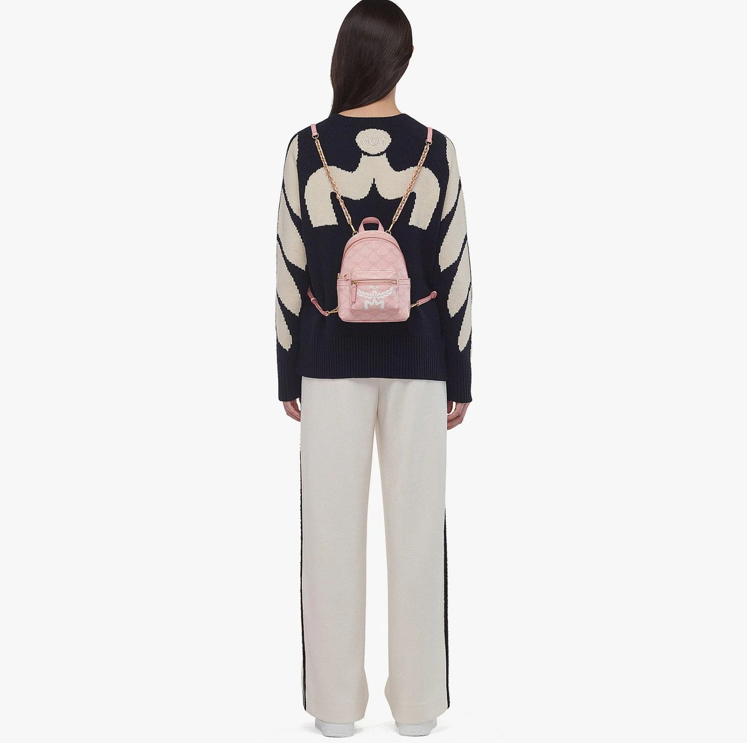 Alternative view of Balo MCM Stark Bebe Boo Backpack ‘Pink’ MMKESVE03P6001