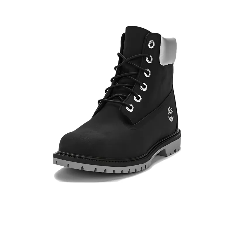 Alternative view of Giày Timberland 6 Inch Heritage Cupsole Waterproof Boots 'Black Nubuck With Silver Collar' A5MAVW