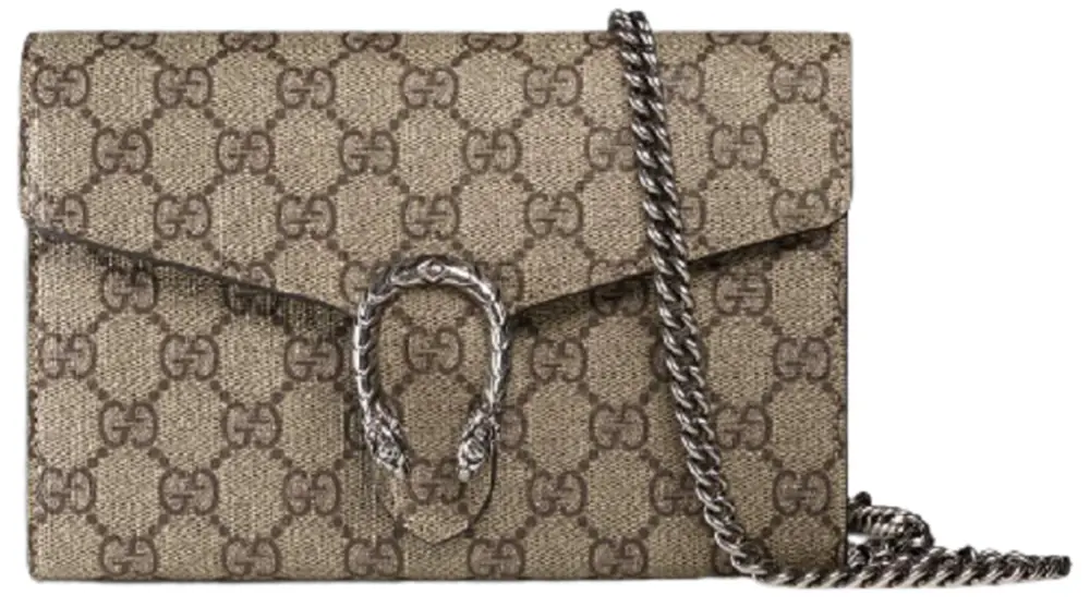 Túi Gucci Dionysus GG Supreme Chain Wallet ‘Brown’ 401231-KHNSN-8642