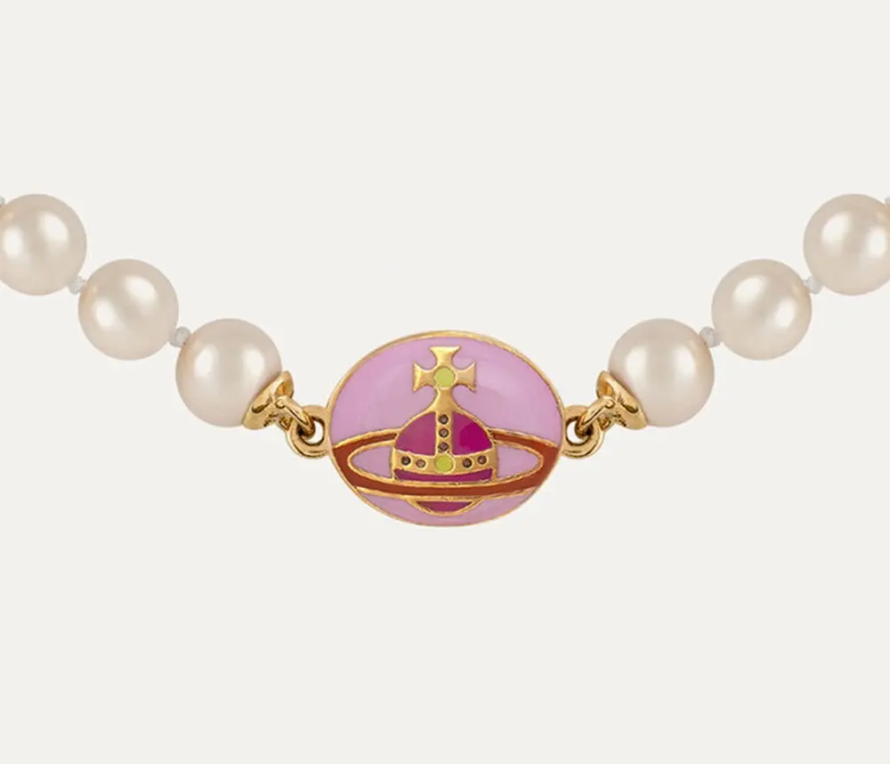 Alternative view of Vòng Cổ Vivienne Westwood Loelia 'Creamrose' 63030020-02R524-IM