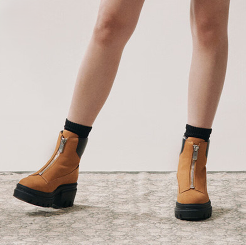 Giày Timberland Everleigh Front Zip 'Wheat Nubuck' A5YHM - Ảnh 3