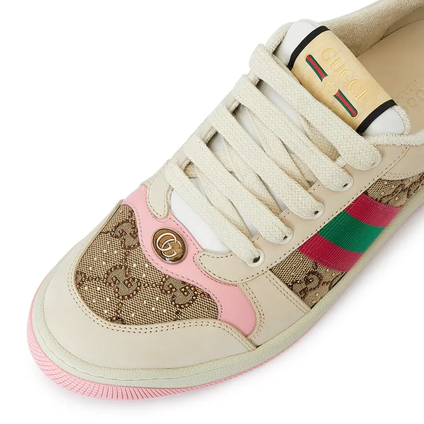 Alternative view of Giày Gucci Screener Crystal ‘Beige’ 677423-9SFR0-2587