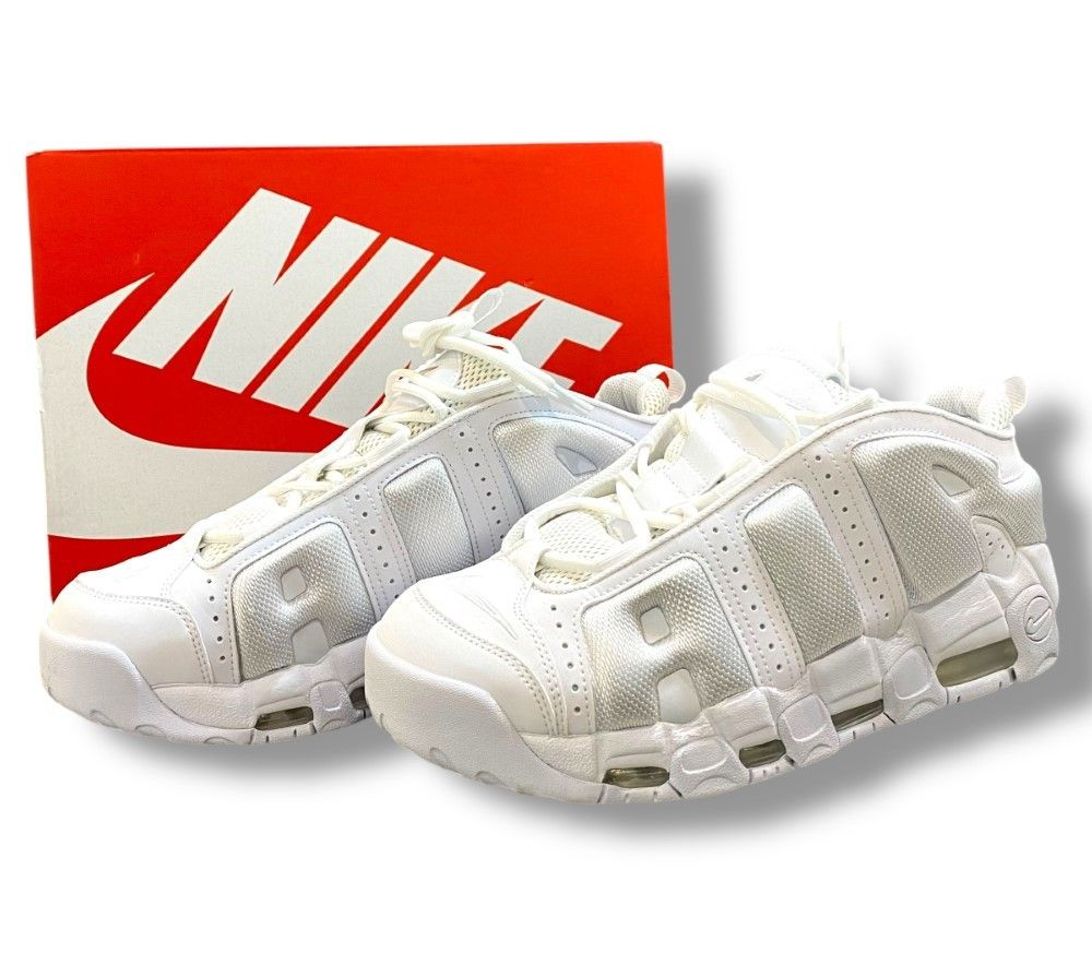 Giày Nike Air More Uptempo Low 'Triple White' FZ3055-100 - Ảnh 4