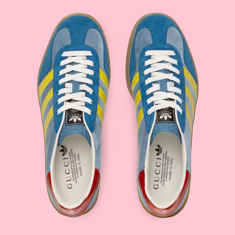 Giày Gucci x Adidas Men’s Gazelle ‘Blue’ 707848-9STU0-4860 - Ảnh 3