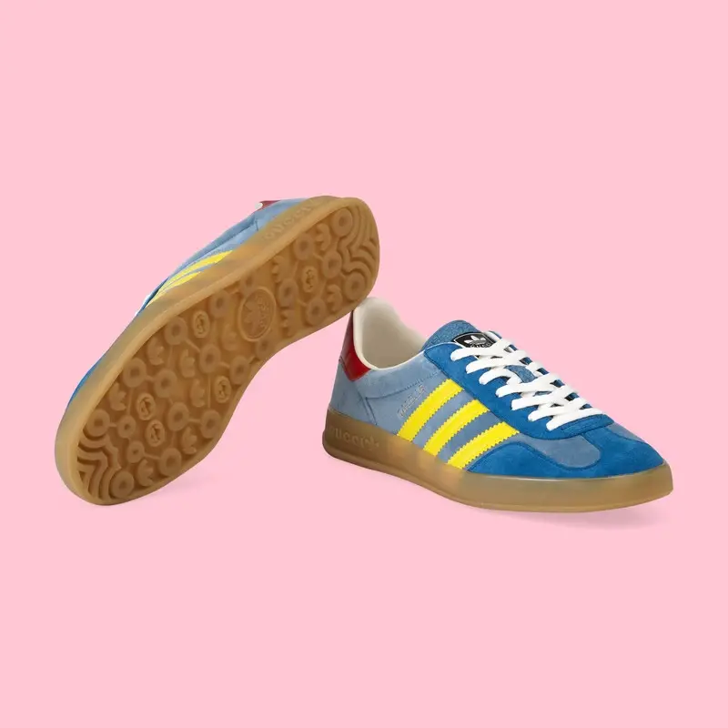 Giày Gucci x Adidas Men’s Gazelle ‘Blue’ 707848-9STU0-4860 - Ảnh 4