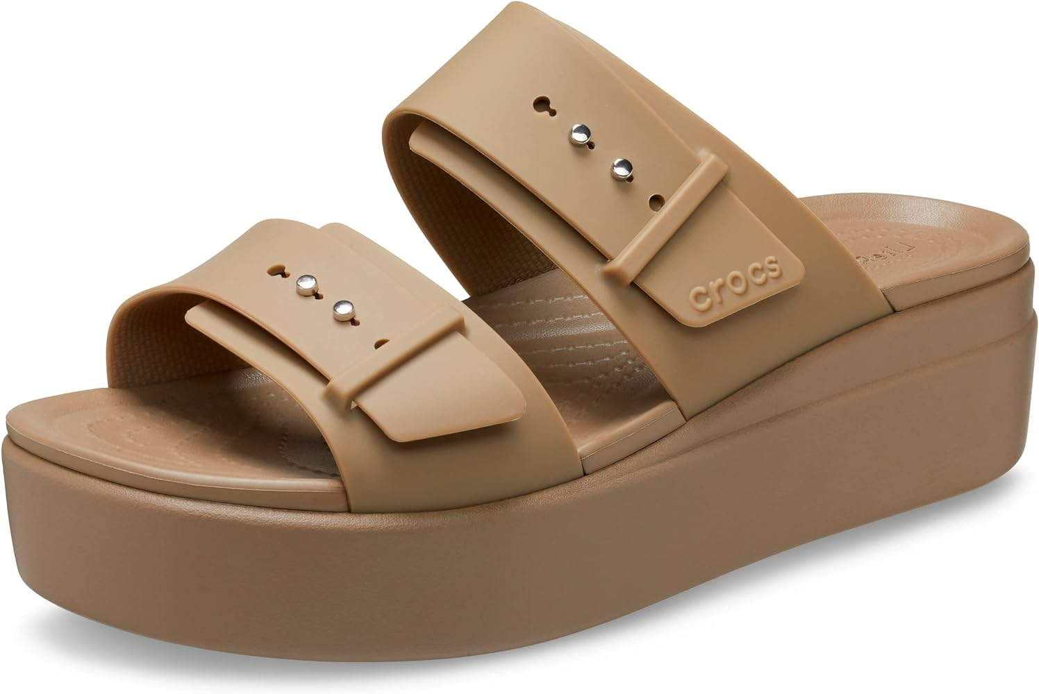Dép Crocs Brooklyn Buckle Low ‘Khaki’ 207431-260 - Ảnh 6
