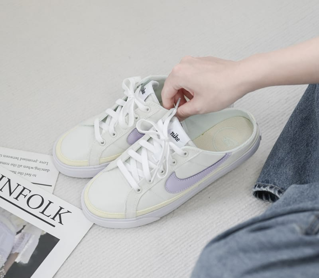 Giày Nike Court Legacy Mule ‘Sail Violet Mist’ HJ3494-151 - Ảnh 6