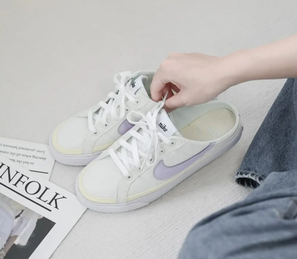 Giày Nike Court Legacy Mule ‘Sail Violet Mist’ HJ3494-151 - Ảnh 6