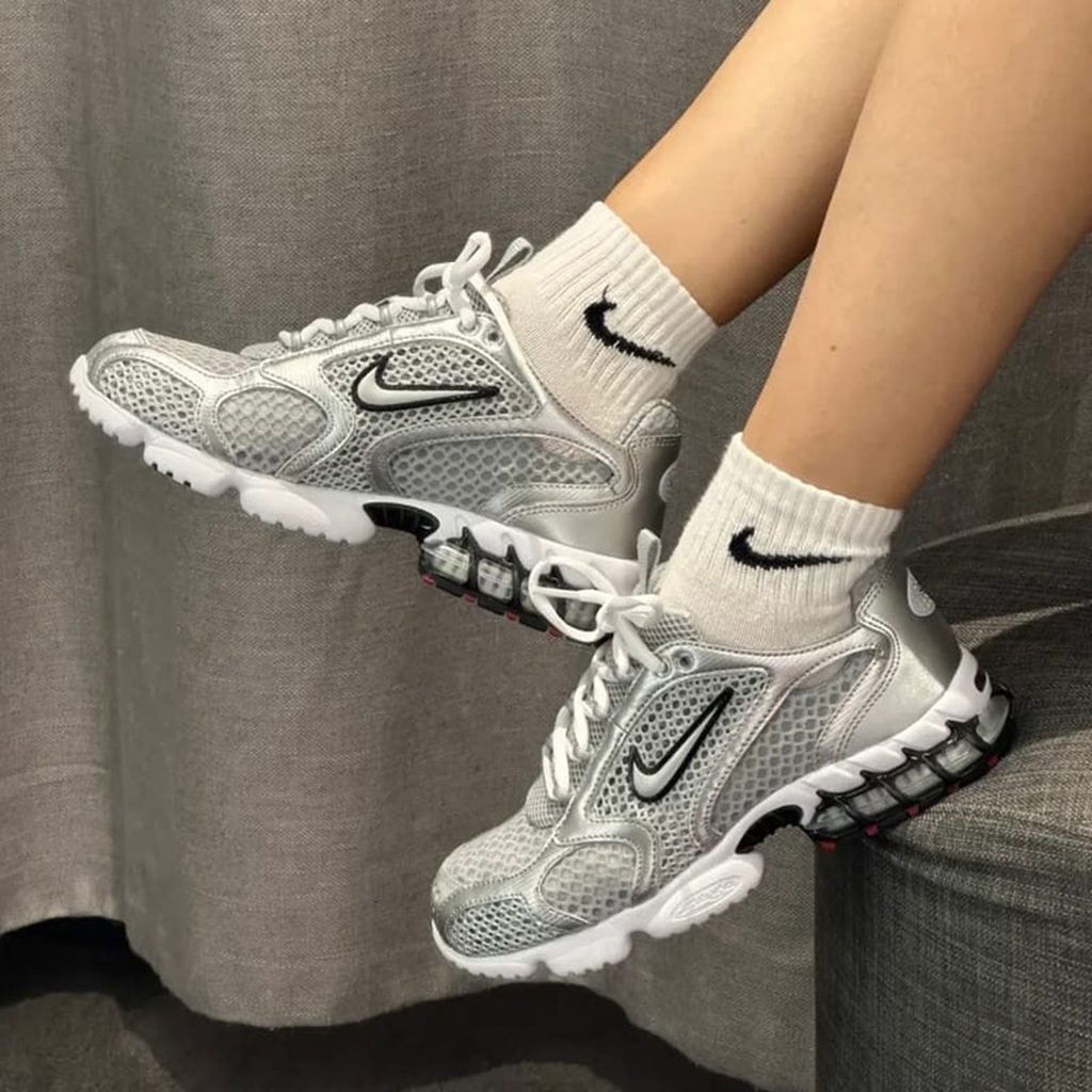 Giày Nike Zoom Spiridon Caged 2 ‘Metallic Silver’ CJ1288-001 - Ảnh 5