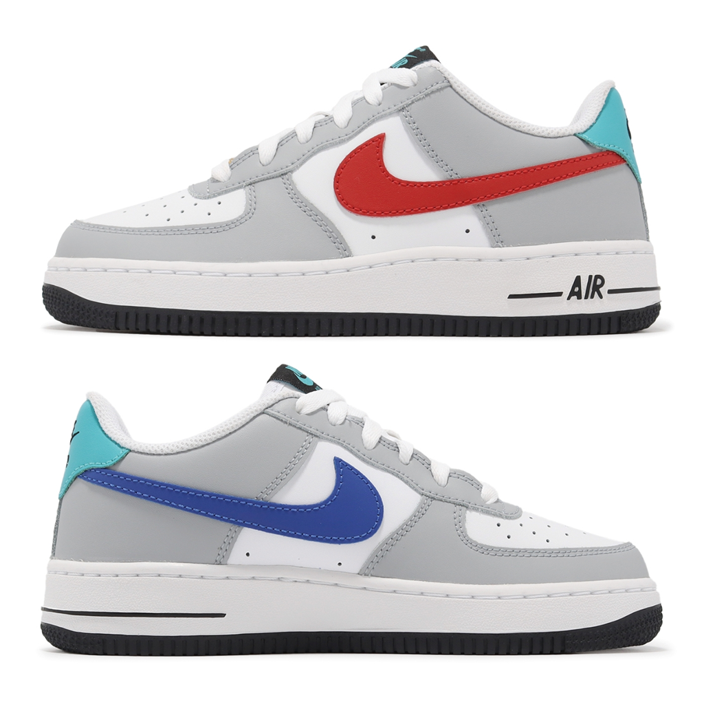 Giày Nike Air Force 1 LE GS 'Grey Red Blue' HF0743-161 - Ảnh 4