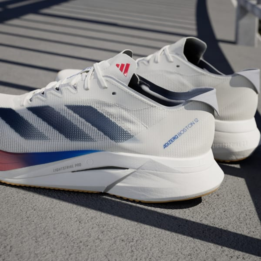 Giày Adidas Adizero Boston 12 'White Dark Blue Pure Ruby' JI4476 - Ảnh 3