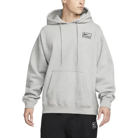 Áo Nike x Stussy Logo Hoodie Asia Sizing ‘Grey’ DJ9489-063 - Ảnh 3