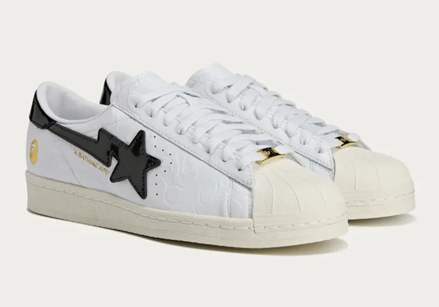 Alternative view of Giày Adidas x Bape Superstar Pack 'Cloud White' JR2701