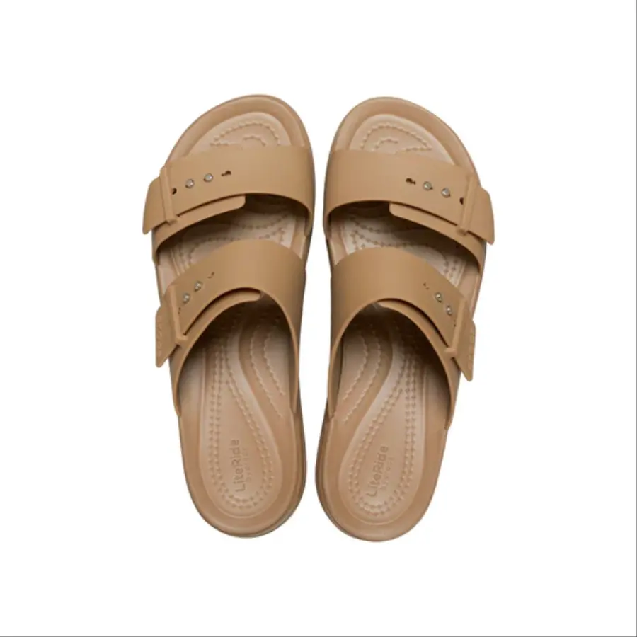 Dép Crocs Brooklyn Buckle Low ‘Khaki’ 207431-260 - Ảnh 3