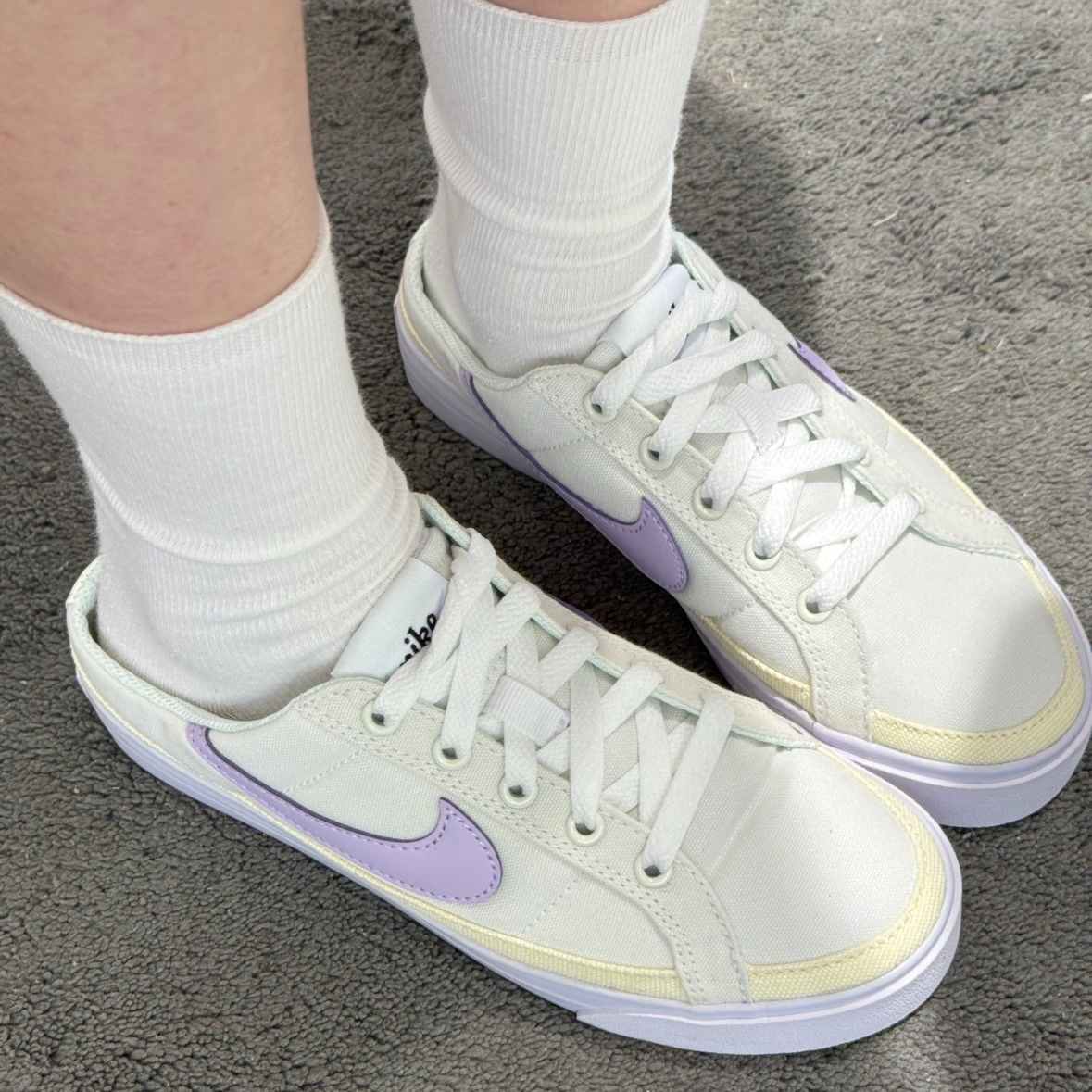 Giày Nike Court Legacy Mule ‘Sail Violet Mist’ HJ3494-151 - Ảnh 3