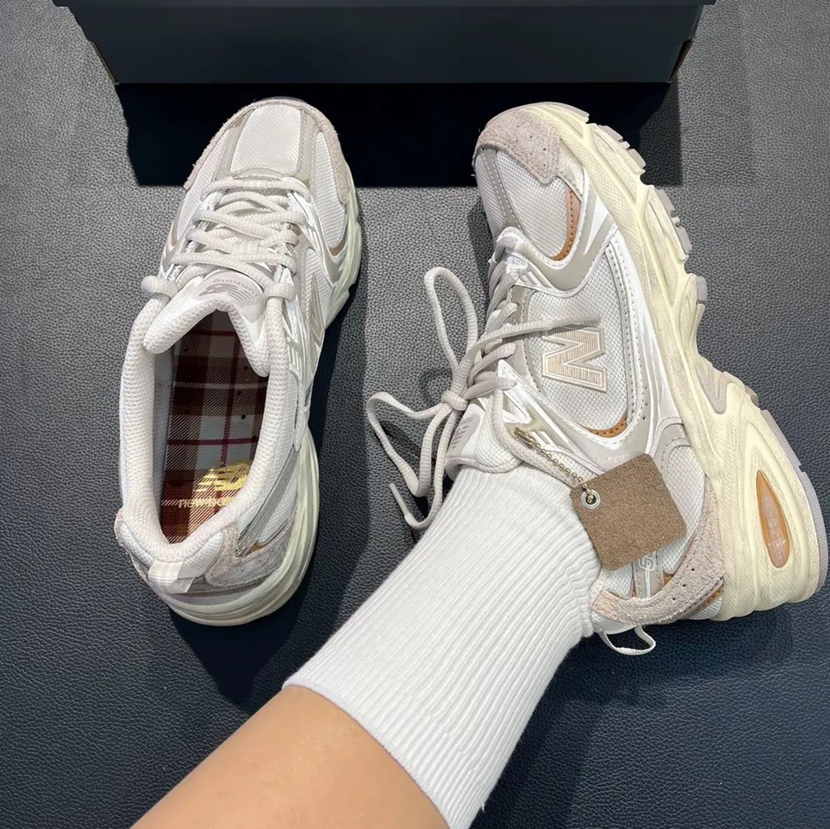 Giày New Balance 530 ‘White Light Khaki’ MR530HX - Ảnh 5