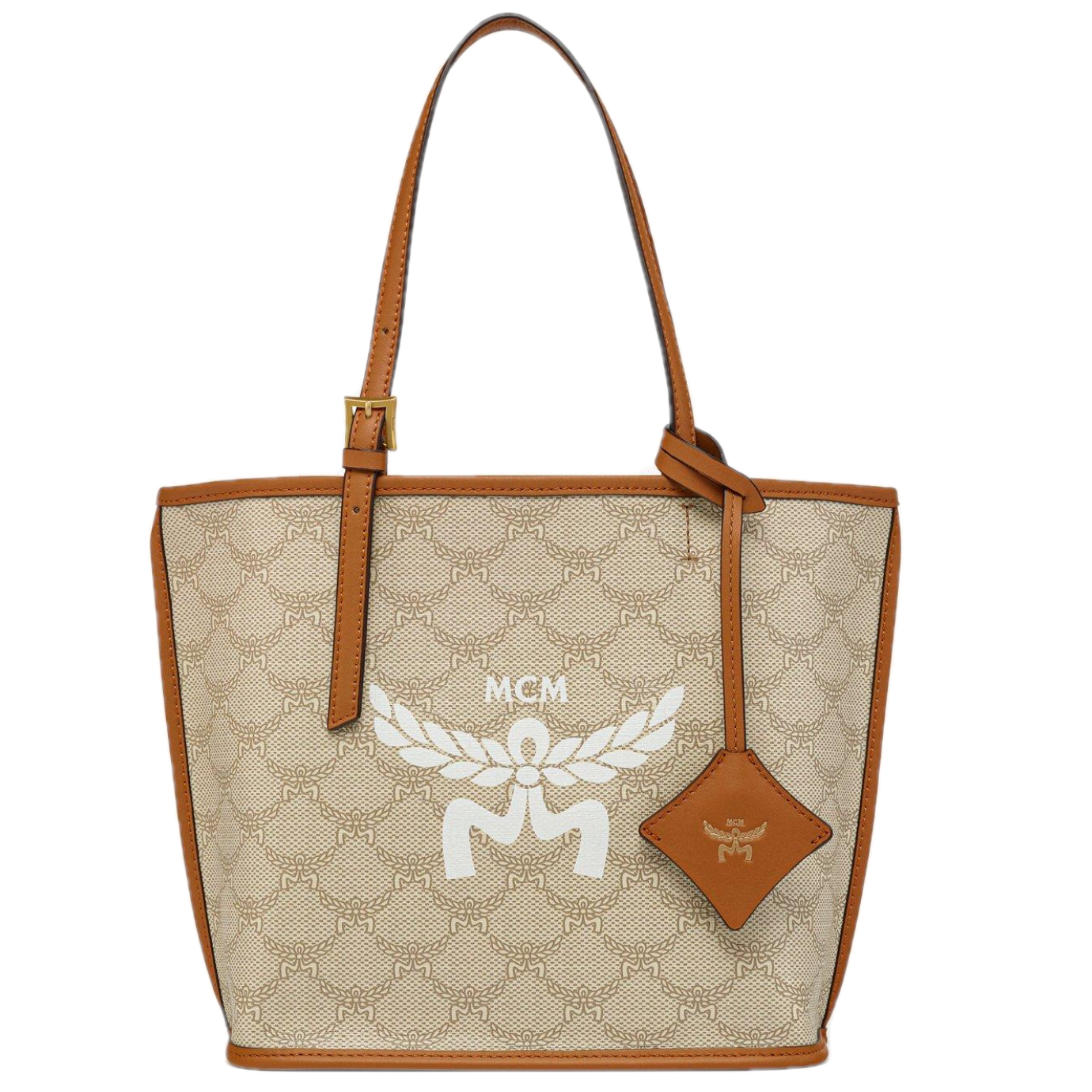Túi MCM Himmel Shopper in Lauretos ‘Beige’ MWPESAC02I9001