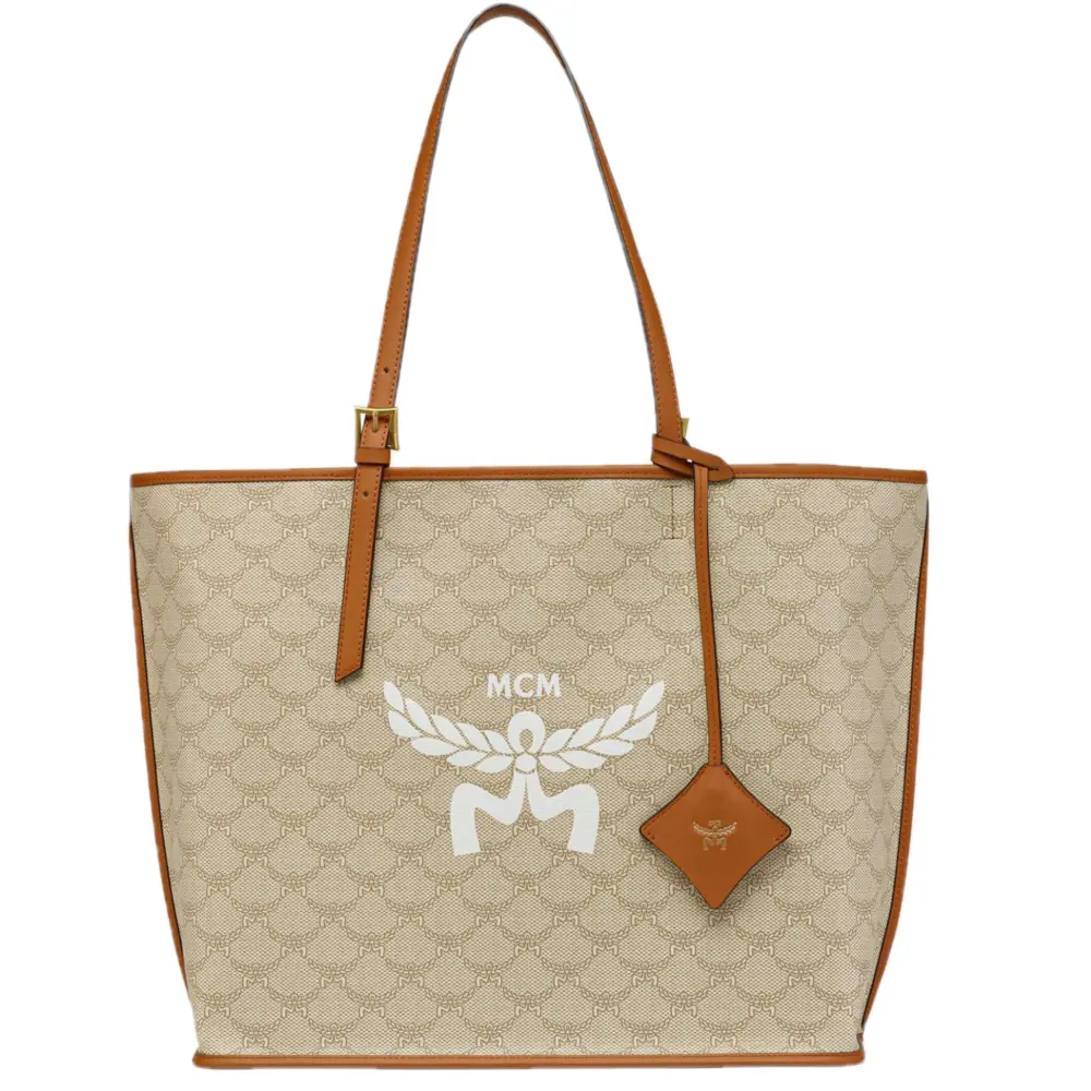 Túi MCM Himmel Shopper in Lauretos ‘Beige’ MWPESAC03I9001