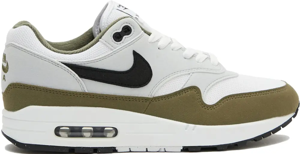 Giày Nike Air Max 1 ‘White Black Medium Olive’ FD9082-102