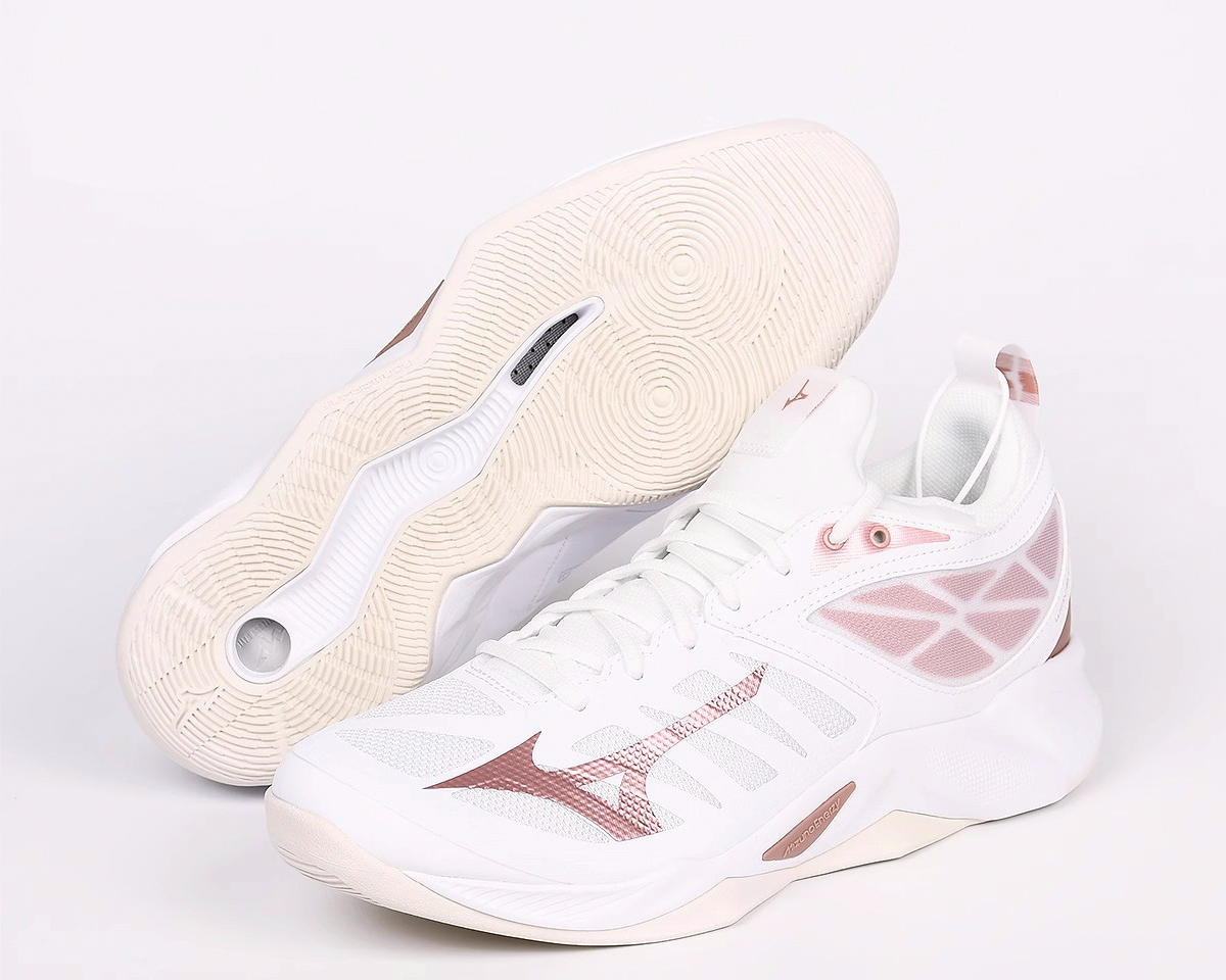 Giày Mizuno Wave Dimension Mid ‘White Gold’ V1GC224068 - Ảnh 2