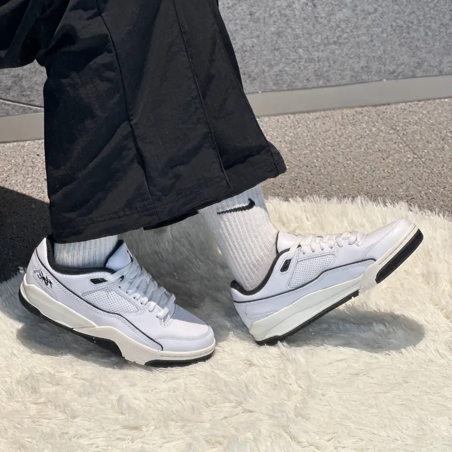 Giày Nike Air Jordan Flight Court ‘White Black’ HF3255-100 - Ảnh 4