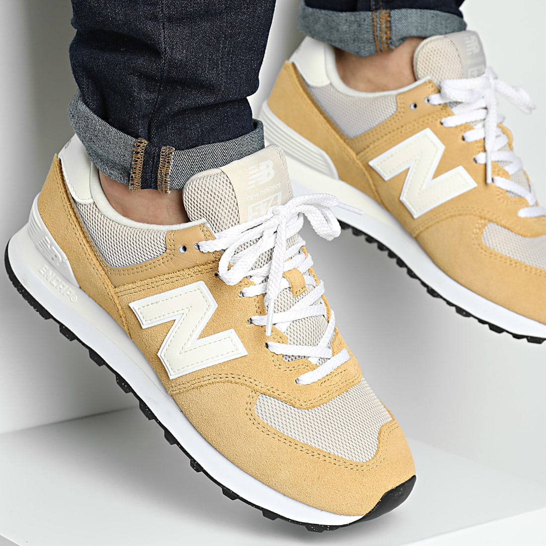 Giày New Balance 574 ‘Yellow White’ U574PBE - Ảnh 4