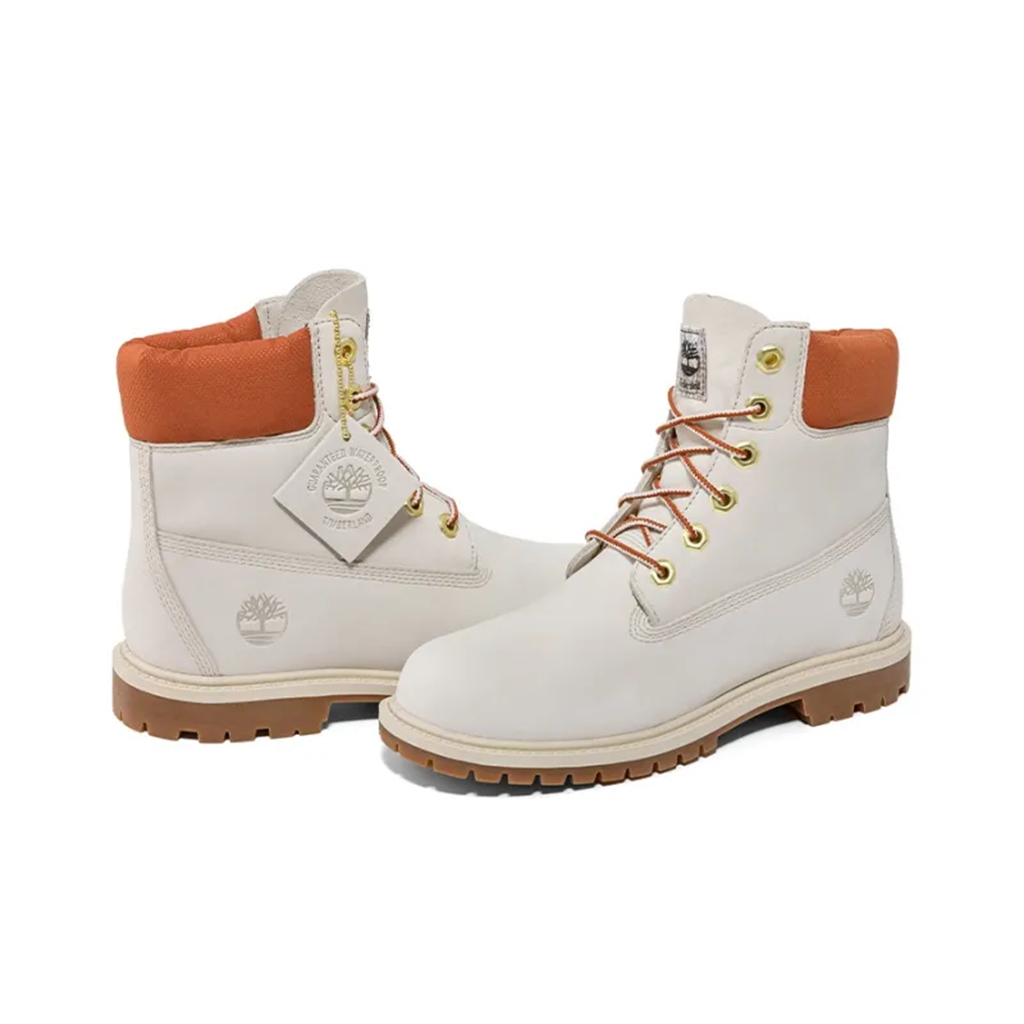 Giày Timberland Heritage 6 Inch Waterproof 'White Nubuck' A5RVCW - Ảnh 4