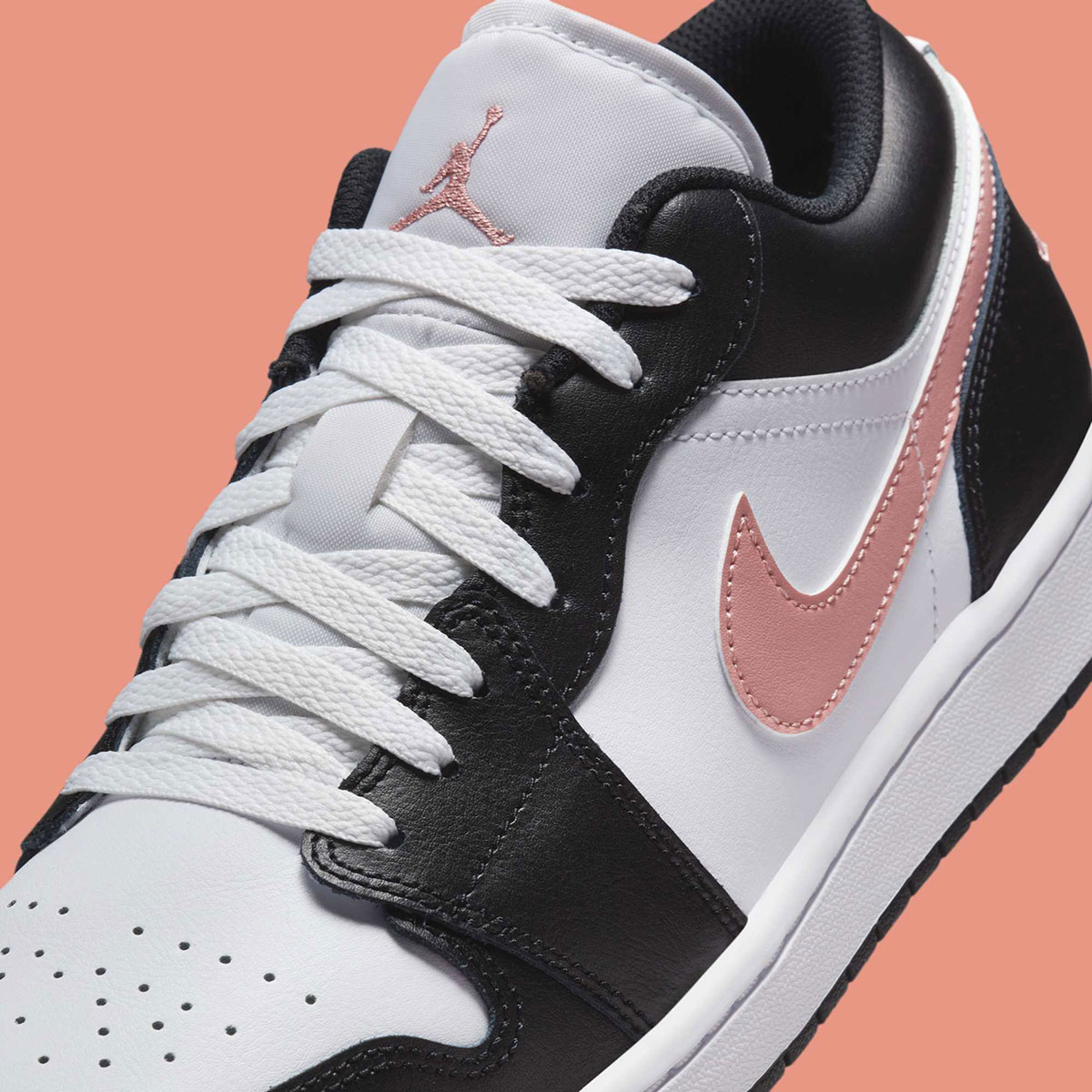 Giày Nike Air Jordan 1 Low ‘Black Rust Pink’ 553558-165 - Ảnh 2