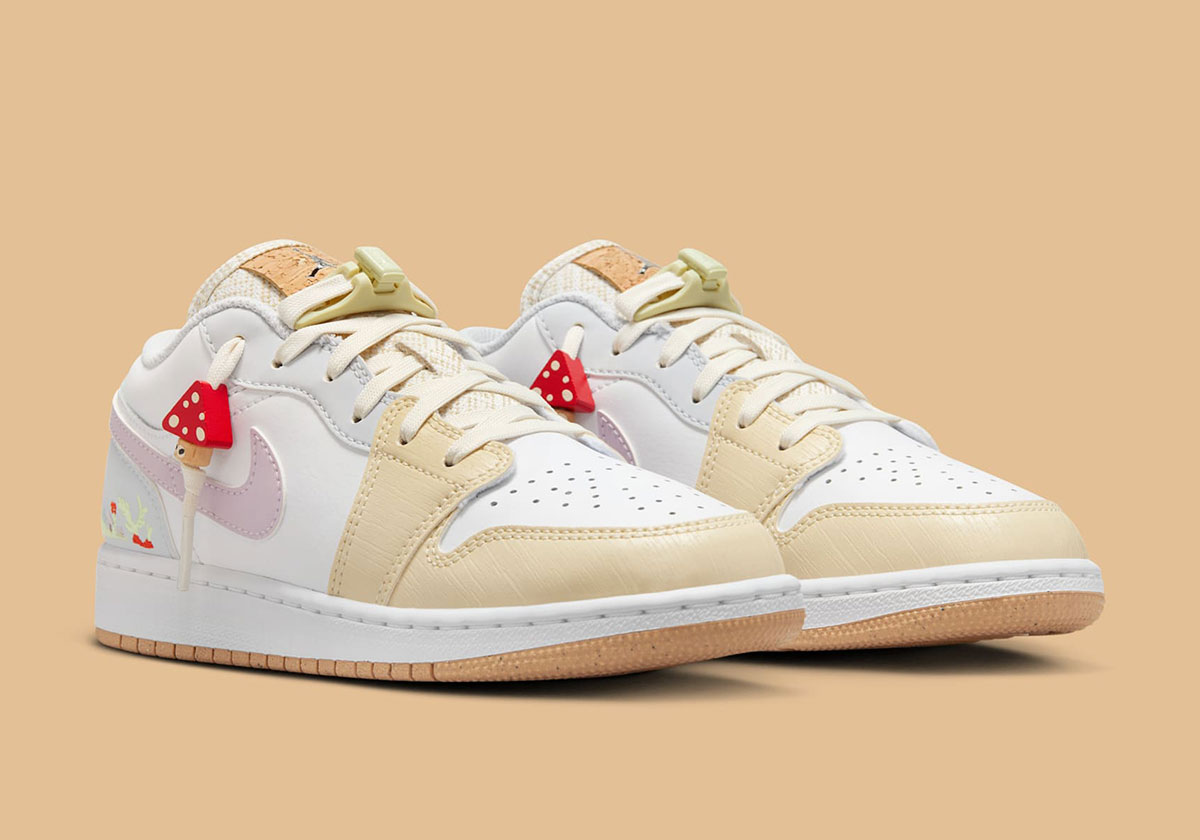 Alternative view of Giày Nike Air Jordan 1 Low GS ‘Mushroom’ IB8861-151